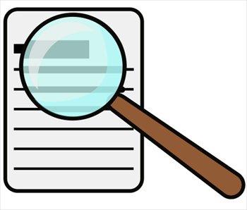 magnifying glass over document